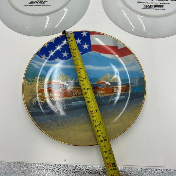 BNSF Railway Collector Train Safety Award Plate Set of 3 (2001, 2002, 2005) - Picture 9 of 10